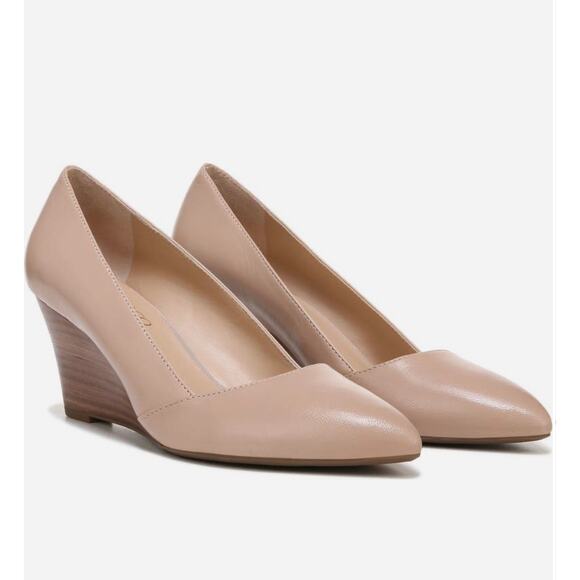 Franco Sarto Franke Leather Wedge Pumps- Size 7M- Beige/Tan - Picture 1 of 6